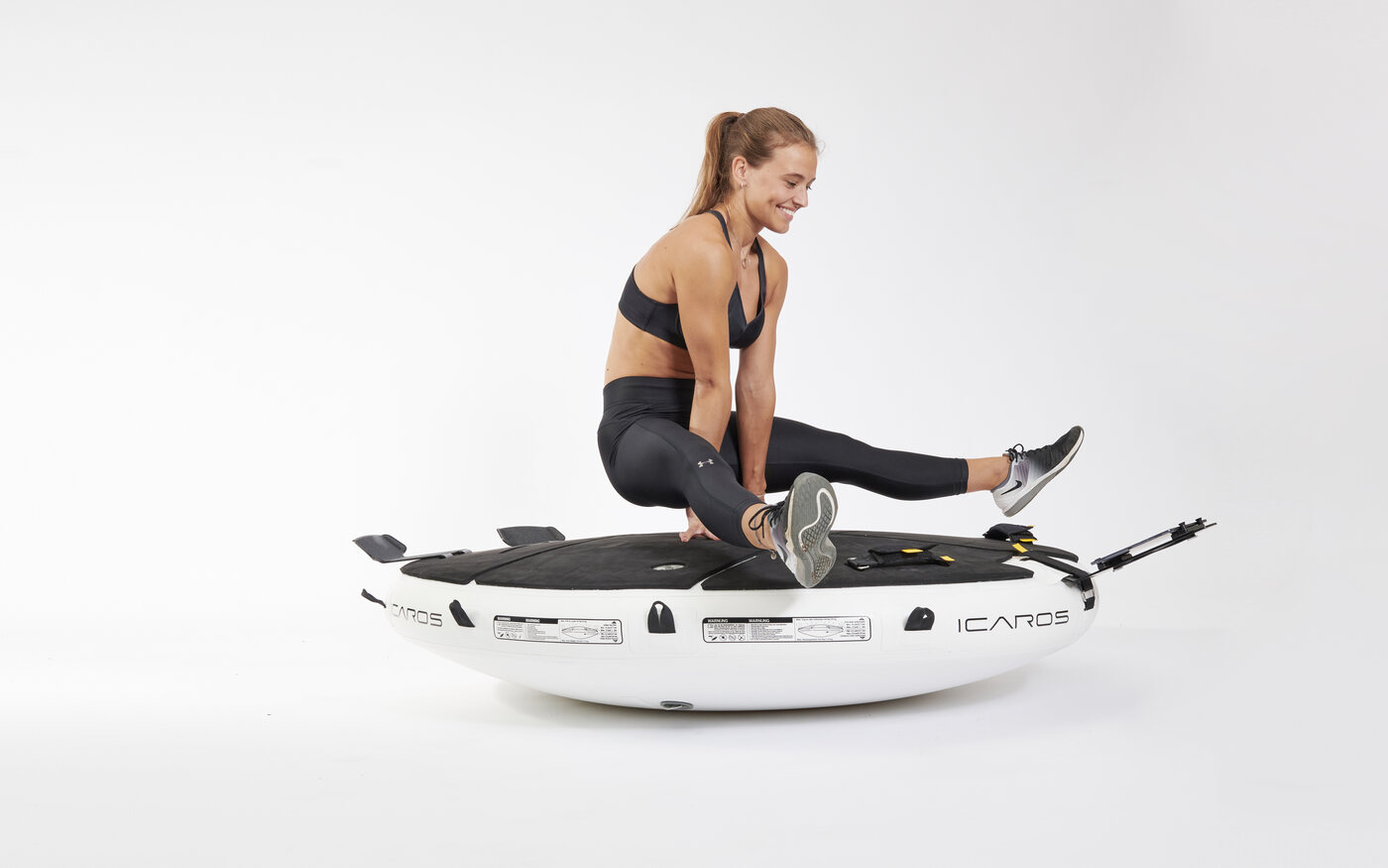 Woman training on the ICAROS Cloud